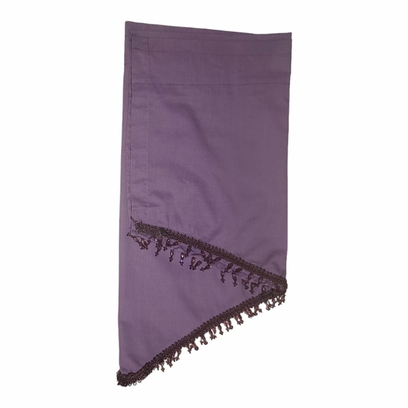 Purple Valance with Beads - Picture 1 of 3